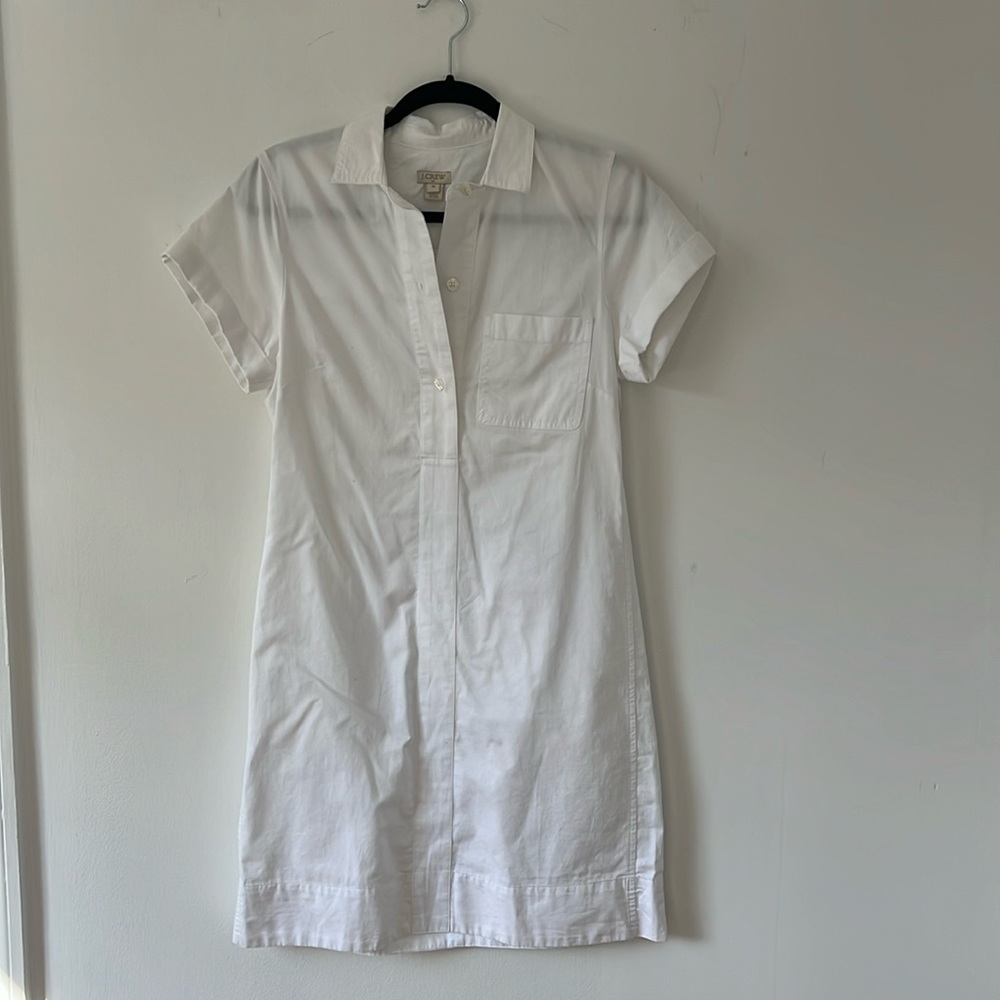 J. Crew | White Mod Shirt Dress XS